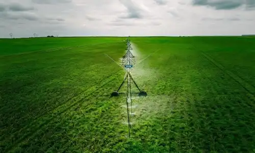 What is the coverage percentage of the center pivot?